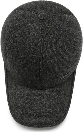 Чоловіча кепка-шапка на зиму, чорна, 57-61 см, 17