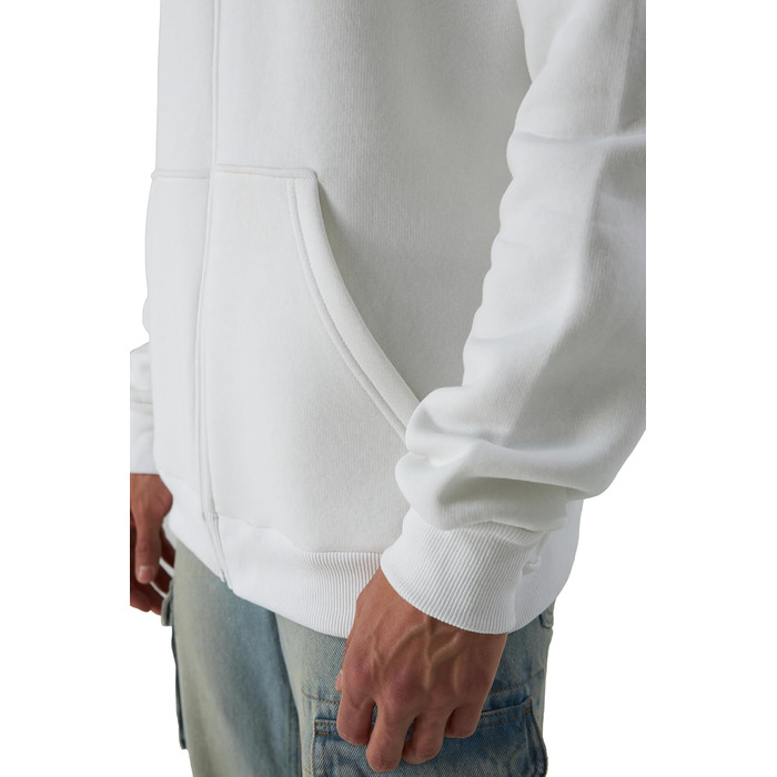 Світшот з капюшоном Smith & Soo для чоловіків – спортивна куртка, толстовка з капюшоном, бавовняна суміш (XXL, білий)