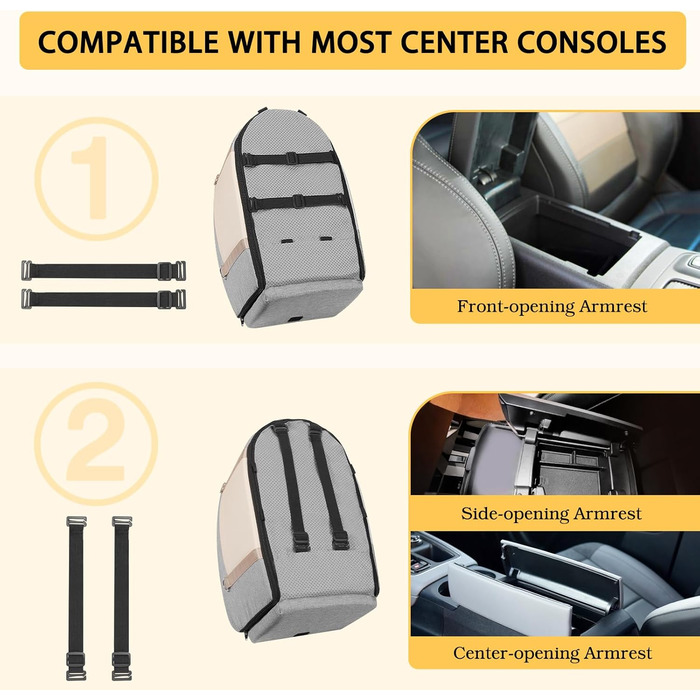 Автокрісло для собак VavoPaw: зручне ліжко для маленьких собак та котів (до 5.5 кг), сіре, універсальна консоль