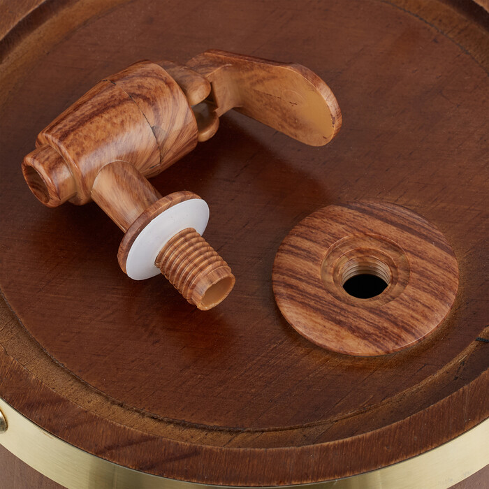 Relaxdays Small Wooden Barrel, 2.2 Liters