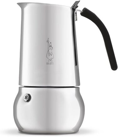 Espressokocher Bialetti Kitty 4 Tassen, Edelstahl, Чорний