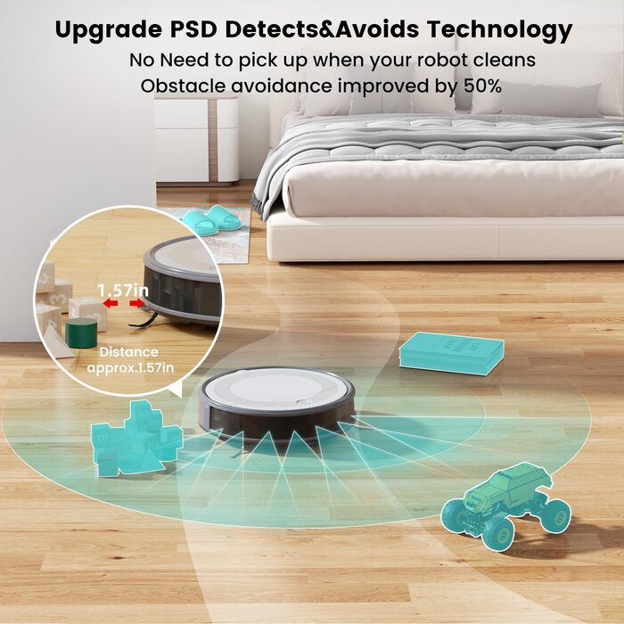 Робот-пилосос LEFANT Gen2 з функцією миття, 12000Pa, автоматичне очищення, LiDAR, Freemove 3.0, 8 тижнів без ручного прибирання (M310)