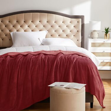 Плед з мікрофібри KMUSET, теплий та м'який, 150x180 см, білий