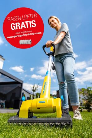 Насадка Gloria FineCut для тримера MultiBrush, для газонів і країв, ширина зрізу 36 см, жовта, аксесуар для газонокосарки та роботів