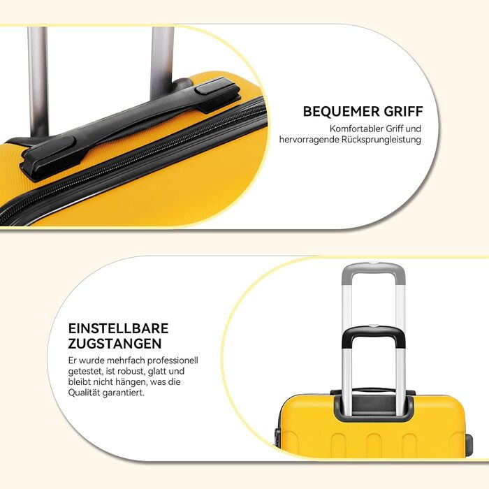 Чемодан Beibye з жорстким корпусом, ручна поклажа (55 см), 14 кольорів