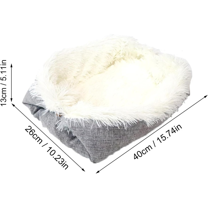 Ліжко для кота YUYTE, миється, для дому, тепле, зручне, підходить для будь-якої пори року (біле)