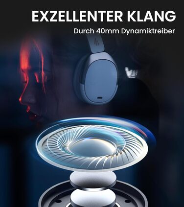 Edifier WH950NB навушники з активним шумозаглушенням: Bluetooth V5.3, LDAC, Hi-Res Audio, 55 годин роботи, складна конструкція, білий колір