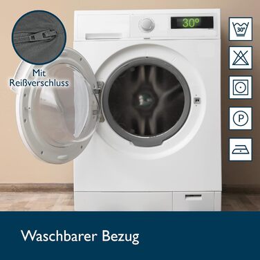 Складаний гостьовий матрац Beautissu Campix 120x195 см, 7 см, антрацит, матрац для гостей, кемпінгу, подорожей, з ручкою, знімний чохол, праний