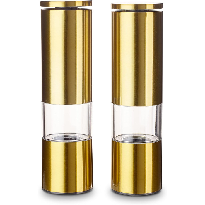 Набір для мелення перцю та солі Echtwerk (2 шт.), з нержавіючої сталі, ABS-керамічний механізм, ручний, для перцю, солі та чилі, Gold Edition