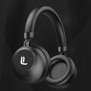 Бездротові накладні Bluetooth-навушники Laudberg H1B, чорні, з ANC та кейсом