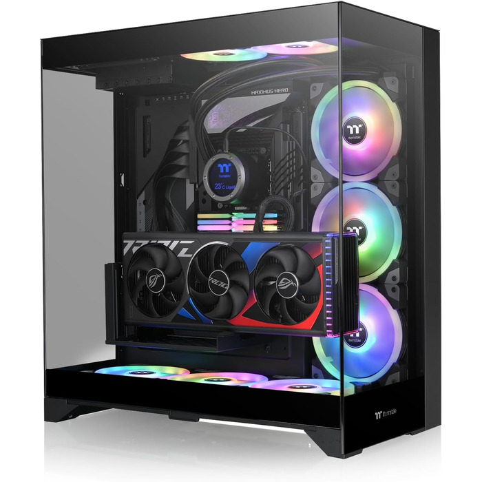 Корпус для ПК Thermaltake CTE Black E550 TG, ATX/E-ATX, двокамерний дизайн, загартоване скло, підтримка радіаторів до 420 мм, оптимізований повітряний потік