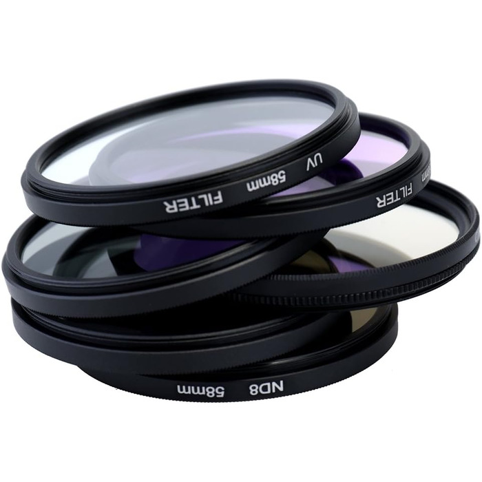 Набір фільтрів для камери Docooler: UV, CPL, FLD, ND 58mm – аксесуари для фотографії