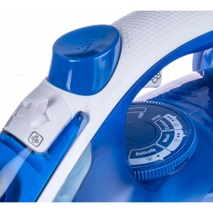 Парова праска Tefal FV5736E0, 2500 Вт, керамічна підошва, синя, 270 мл