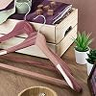 Вішалки для одягу з кедра Hangerworld (10 шт), 45 см, з широкими плечиками для захисту від молі