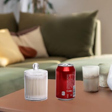 Набір контейнерів для ватних паличок, кульок та дисків Tbestmax, 3 шт. з дерев'яними кришками, 340 мл (12oz)