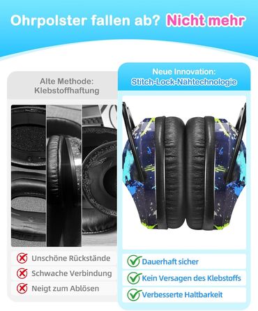 Навушники шумоізоляційні дитячі ZOHAN 030, 3-18 років, для дітей з аутизмом, для школи та концертів, регульовані