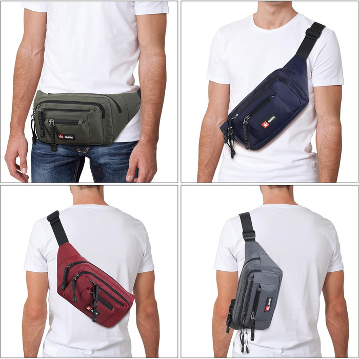 Водонепроникна поясна сумка-бананка для чоловіків та жінок. Багатофункціональна сумка на пояс з блискавкою. Підходить для подорожей, походів та активного відпочинку (Сірий)