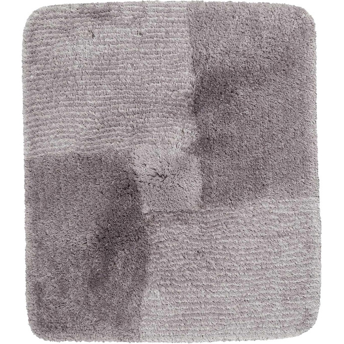 Homie Living Bath Rug, Bath Mat, fluffy, soft pile, non-slip and washable, San Piero (60 x 100 cm, Grey) Grey 60 x 100 cm