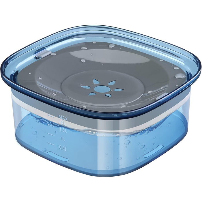 Миска для собак PETTOM, 2L, проти протікання, без облизування, велика (Блакитна)