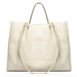 Сумка жіноча велика елегантна крос-боді PU шкіра, шопер для роботи, школи, офісу, повсякденна біла