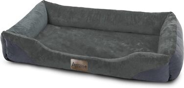 Крісло-ліжко для собак: м'яке, зручне, з високим бортиком. Розміри: 40x50, 60x80, 70x100, 80x120 см. Колір: антрацит
