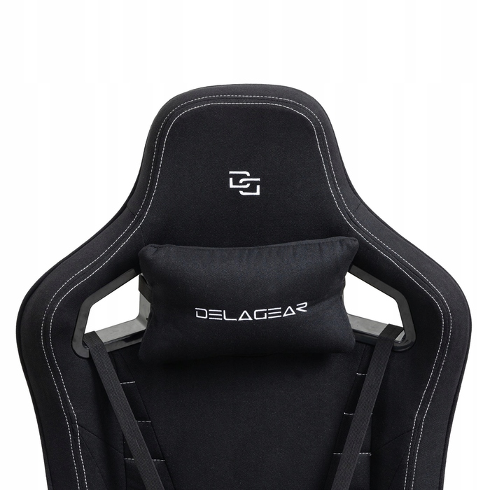 Ігрове крісло Delagear G 808, чорне, оббивка з тканини