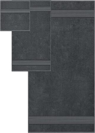 Utopia Towels 4-Piece Luxury Bath Towel Set, (68x137 cm), 100% Ring-Spun Cotton, 600 g/m², Lightweight and Highly Absorbent, Gym, Spa, and Hotel (black)