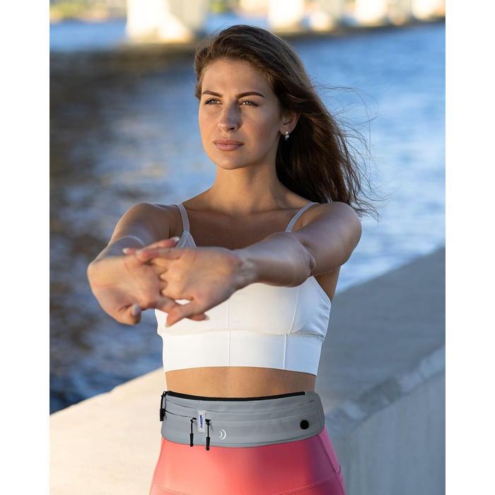 Водонепроникний поясний ремінь Waterfly для телефону: спортивна поясна сумка для бігу, джогінгу, фітнесу, подорожей (чорний)