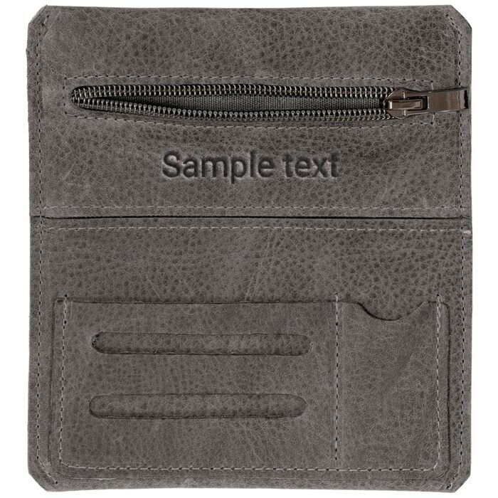 Simaru Personalized Leather Tobacco Pouch with Engraving for 30g Tobacco Bag, Genuine Leather Rolling Pouch incl. Filter Compartment and Sheets Holder (Dark Grey) (Dark Grey)