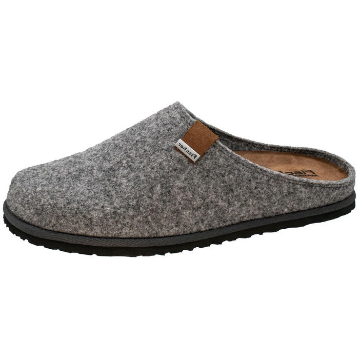 Чоловічі домашні тапочки Fischer Helge 0924 45 EU сірі (фетр, шкіряна устілка)