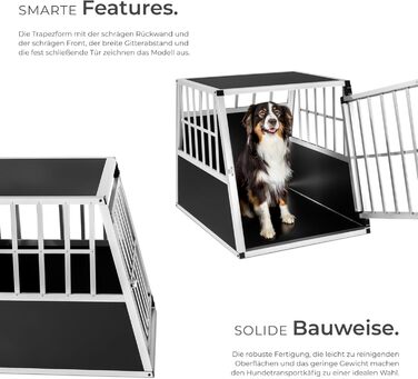 Транспортна переноска для собак tectake® XL, алюмінієва, для 2 собак, 97 x 90 x 69,5 см