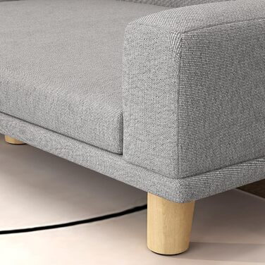 Софа для собак PawHut - зручне ліжко для великих собак з підлокітником, дерев'яними ніжками та знімним, пральним покриттям. Підходить для котів та собак вагою до 30 кг. Розміри: 98 x 67 x 25 см, колір: зелений (сірий).