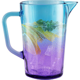 Скляний графин для води TREND FOR HOME Gigi Dreamy Sunset 1 л з ручкою, блакитно-фіолетовий, 19 см, кольоровий глечик, карафка для води