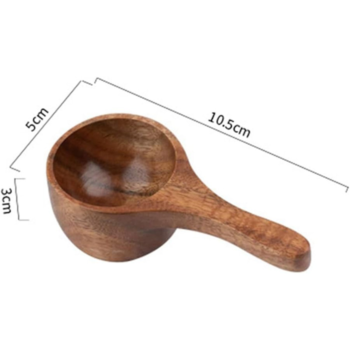 Kitchen utensil set, teacups, 2-piece, wooden spoons, mini coffee measuring cups, wooden ice cream spoons, kitchen measuring spoons