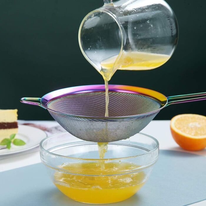 Набір сит для просіювання Fine Mesh (3 шт.), рожеве золото, нержавіюча сталь, для випічки, матча, соусів, пасти