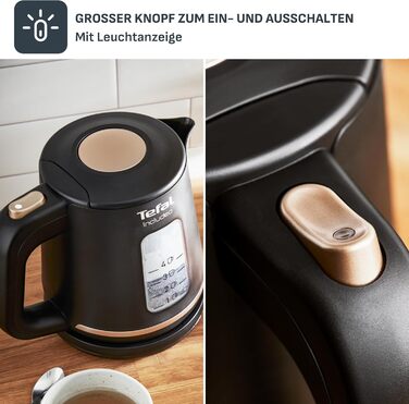 Електричний чайник Tefal Includeo KI5338, 1 л, 2400 Вт, чорний