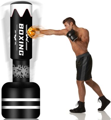 Надувний боксерський мішок для дорослих, стоячий боксерський мішок, самостійний мішок для кікбоксингу, обладнання для тренувань ММА, Муай Тай, фітнесу, стиль гантелі B