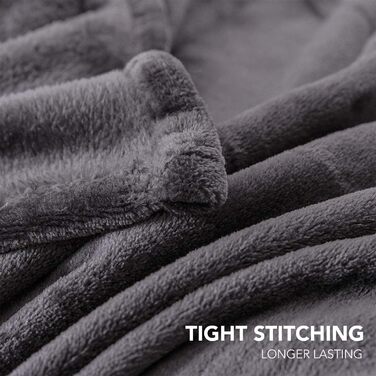 Плед KEPLIN Luxuriöse: великий, м'який, плюшевий, з мікрофібри, 150 x Queen, темно-сірий