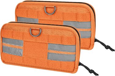 Футляр для корму OneTigris для собак (23,5x13x5 см), 2 шт., MOLLE система, тактичне спорядження, тренування, оранжевий