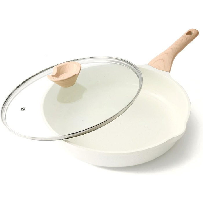 Сковорода Kordisen з кришкою, антипригарне покриття, індукційна, гранітне покриття, 32 см