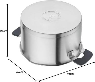 Набір посуду ZWILLING Simplify 5 предметів: каструля з кришкою-ситом, скляна кришка, індукційна, не має покриття, нержавіюча сталь
