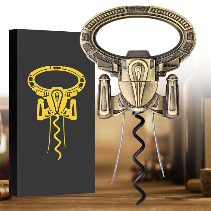 Відкривачка для вина LKKCHER з двома зубцями, для старих винних пляшок, професійна, бронзова з подарунковою коробкою та листівкою