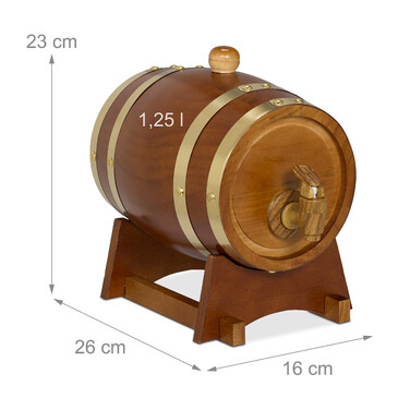 Relaxdays Whisky Barrel Wood 1.25 Liter