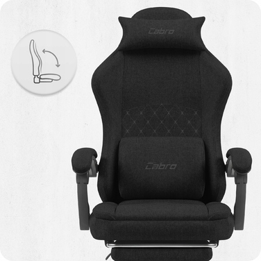Ігрове крісло Cabro C503, чорна тканина