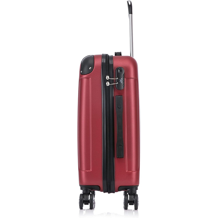 Чемодан Flexot® F-2045, набір 3 шт. (16 кольорів), ручна поклажа, валіза, тріумф, ролер, твердий корпус (M, Рубіново-червоний)