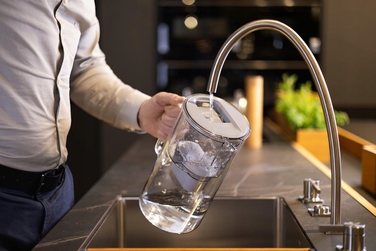 Скляний фільтр-кувшин Wessper D2 BOROSILICATE 3л, сірий + 3 фільтри