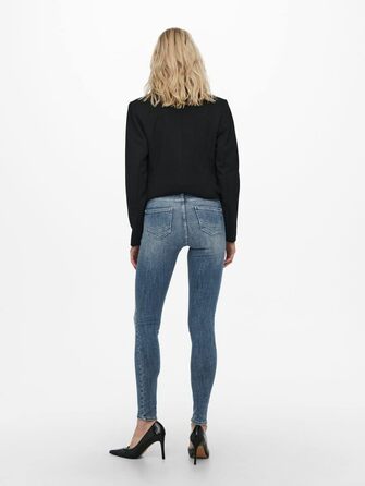 Жіночі скінні джинси ONLY ONLPOWER середньої посадки, синій денім, розмір L/32L