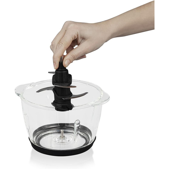 Електричний подрібнювач Cloer 6829 Multi-Zerkleinerer: для фруктів, овочів, горіхів, м'яса, 400 Вт, скло/нержавіюча сталь