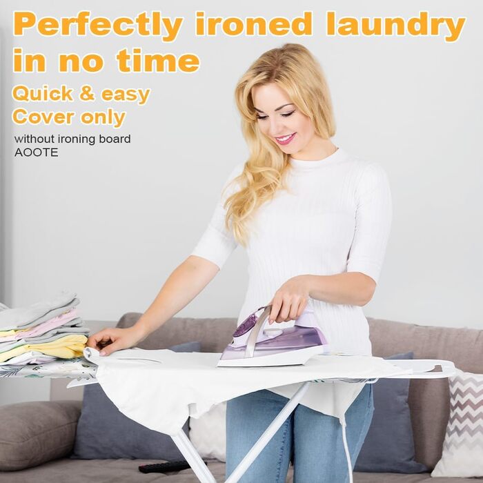 Чохол для прасувальної дошки, 125 x 46 см, універсальний, з гумкою, бавовна, підходить для парогенератора та праски (зелений)