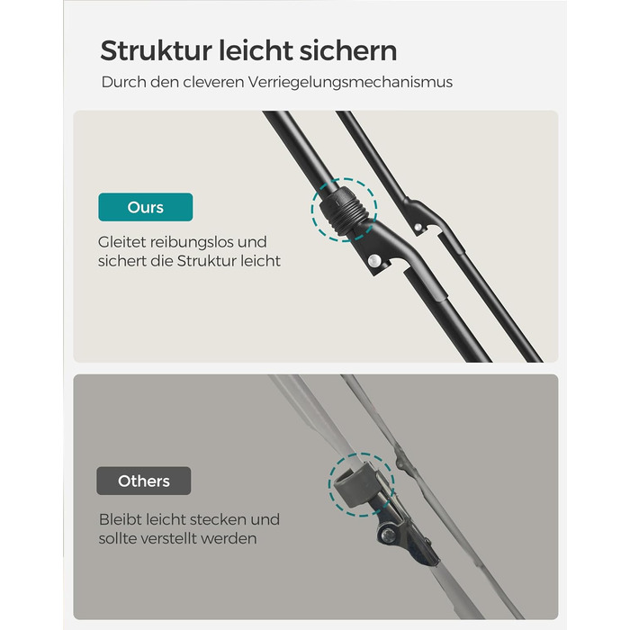 SONGMICS Сушарка для білизни, розкладна, стаціонарна, для дому та вулиці, біла LLR540W01 (Чорний)